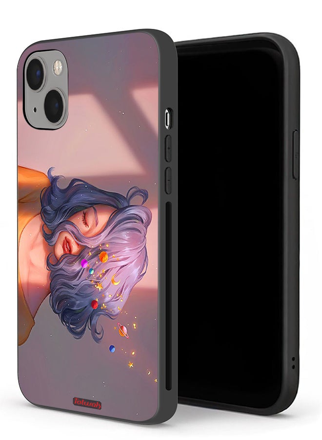 Tolwak Apple iPhone 13 mini Protective Case Girl And Space Art - Image 1