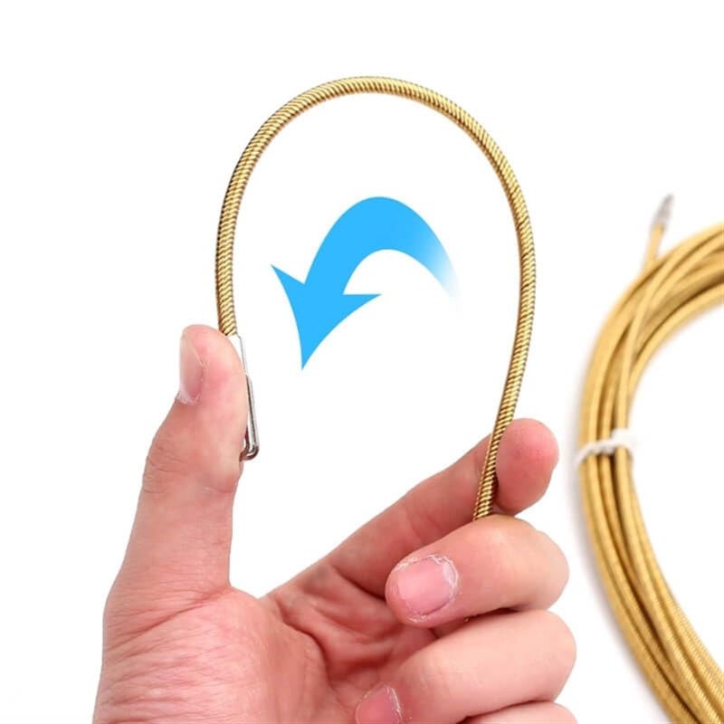 يُسلِّم أداة سحب أسلاك الكابلات الكهربائية الزنبركية بطول 5 أمتار، مزودة بأربعة أسلاك رئيسية وفتحة توجيه أكبر، أداة لف الأسلاك الكهربائية (الحجم: 5 أمتار). - Image 5