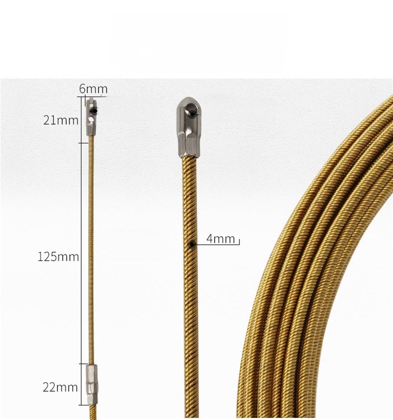 يُسلِّم أداة سحب أسلاك الكابلات الكهربائية الزنبركية بطول 5 أمتار، مزودة بأربعة أسلاك رئيسية وفتحة توجيه أكبر، أداة لف الأسلاك الكهربائية (الحجم: 5 أمتار). - Image 2