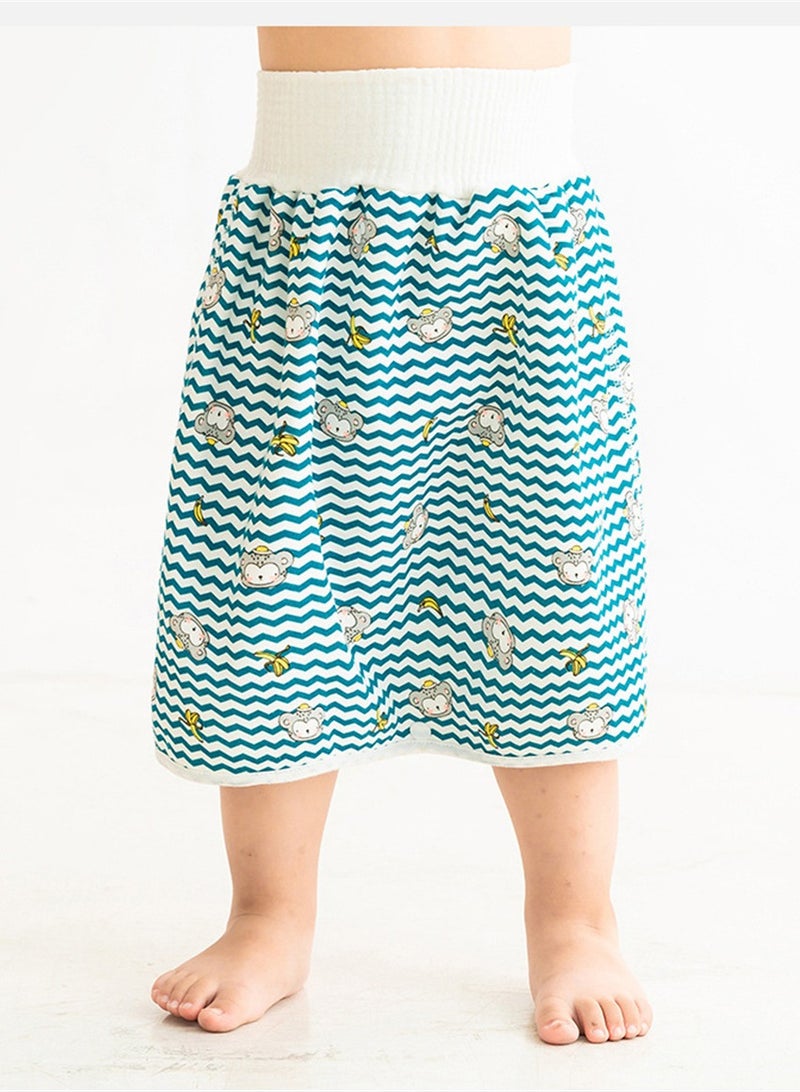 Loquat Baby Nappy Skirt, SYOSI Cotton Diaper Training Pants Washable Waterproof Reusable Toddler Training Underwear for Pee Nappy Potty Training Green 
