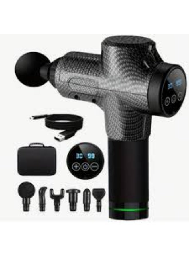 MDHL Phyzioline Muscle Massage Gun Deep Tissue 30 Speed Levels with 6 Massage Heads Electric Handheld Percussion Pain Relief, Quiet Powerful Massager for Body, Neck Feet  Shoulder - Image 1