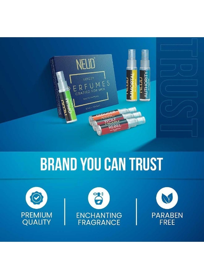 NEUD Luxury Pocket Perfumes for Men Long Lasting EDP - 6 Vials x 10ml Each - Image 4