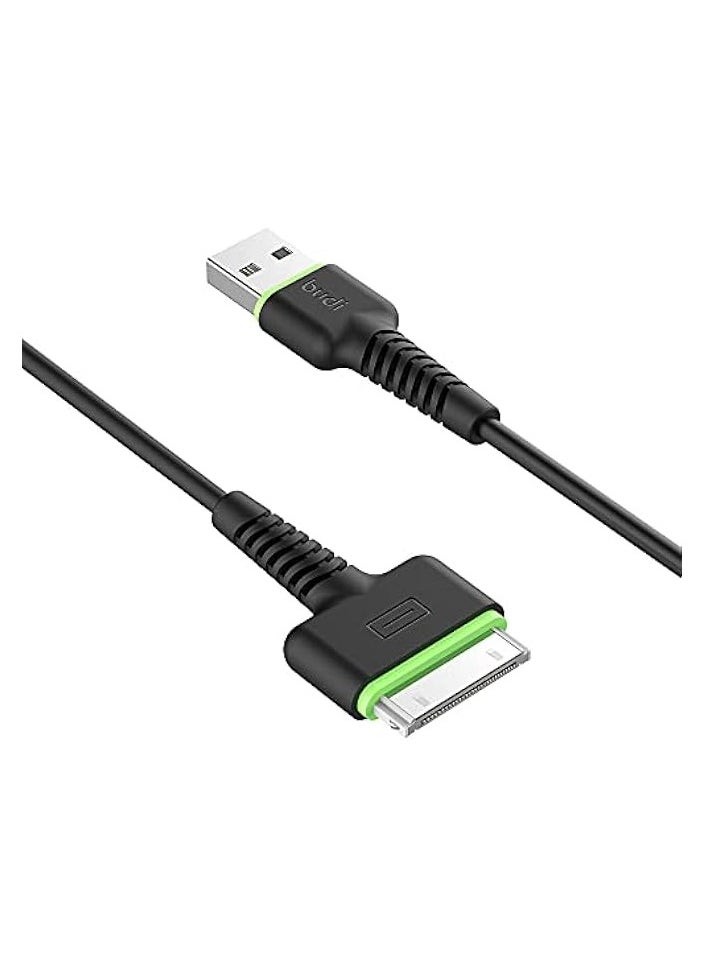 budi - Budi iPhone 4s Charger Cable iPad Charger, 30-Pin USB Sync and Charging Data for 4/4S/3G/3GS iPod/iPad 1 2 3 / iPod Nano/iPod Touch - Black - Image 1