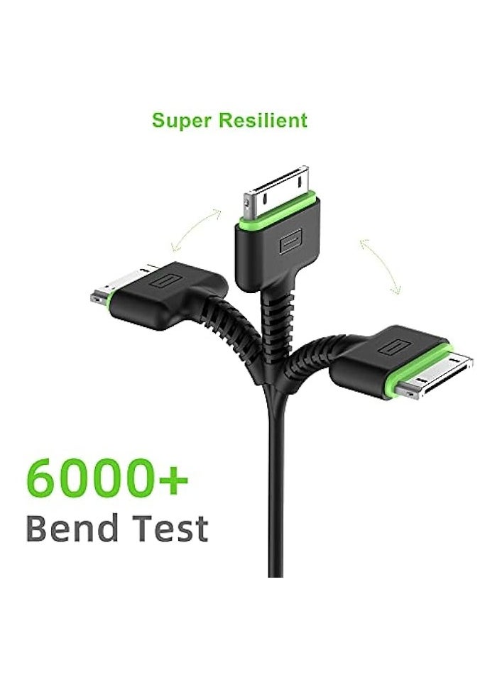 budi - Budi iPhone 4s Charger Cable iPad Charger, 30-Pin USB Sync and Charging Data for 4/4S/3G/3GS iPod/iPad 1 2 3 / iPod Nano/iPod Touch - Black - Image 1