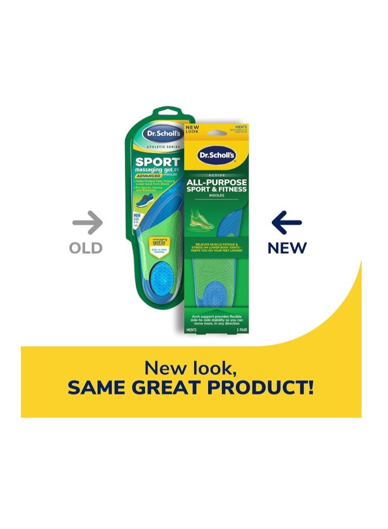 Dr. Scholl's Dr. Scholl’s All-Purpose Sport & Fitness Insoles for Men, 1 Pair, Size 8–14 (Trim to Fit) - Image 2