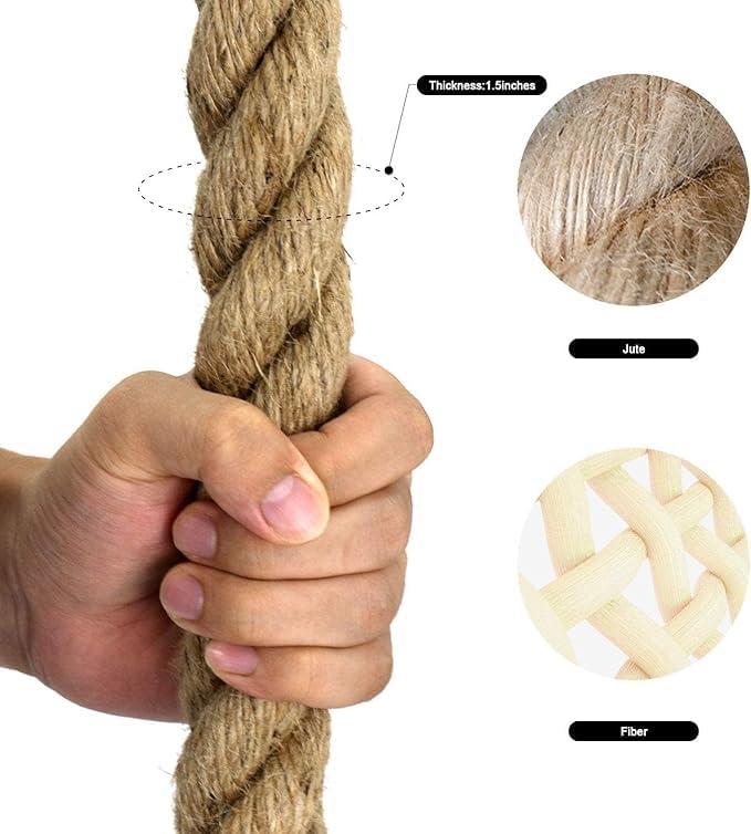 Svaan Gym Fitness Training Climbing Rope for Indoor, Outdoor Exercise (30 ft) - Image 5