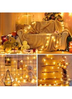 Generic Set of 2pc Decoration Star String Lights Warm White 3M/9.8FT, each string 28 LED, Electricity operated with connecter joint For Ramadan and Home Decoration  - Image 5
