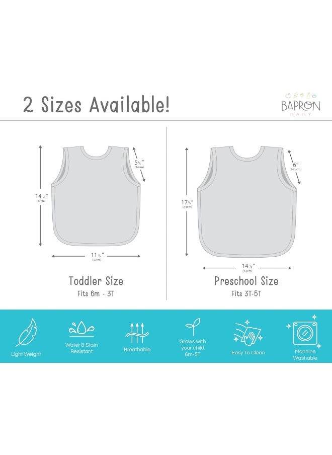 BapronBaby BapronBaby Busy Bees Bapron - Soft Waterproof Stain Resistant Bib - Machine Washable - 6m - 5yr - Baby Toddler Preschool  - Image 5