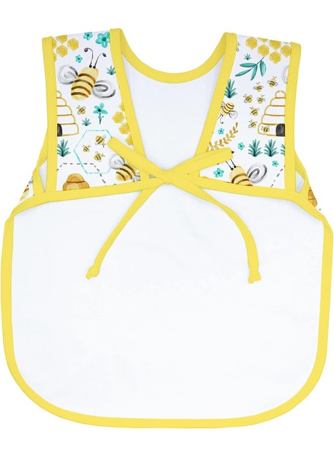 BapronBaby BapronBaby Busy Bees Bapron - Soft Waterproof Stain Resistant Bib - Machine Washable - 6m - 5yr - Baby Toddler Preschool  - Image 3