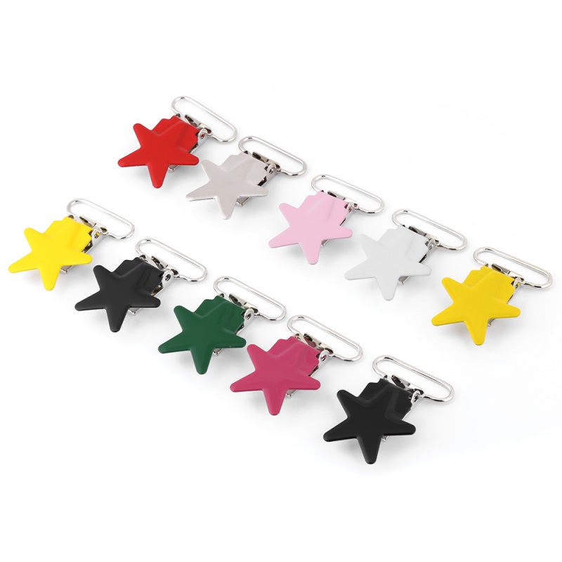 Pacifier Clips: 10Pcs Multi-color Quality Metal - Sturdy Durable Round Clips for Baby Accessories Diy Supplies - Image 4