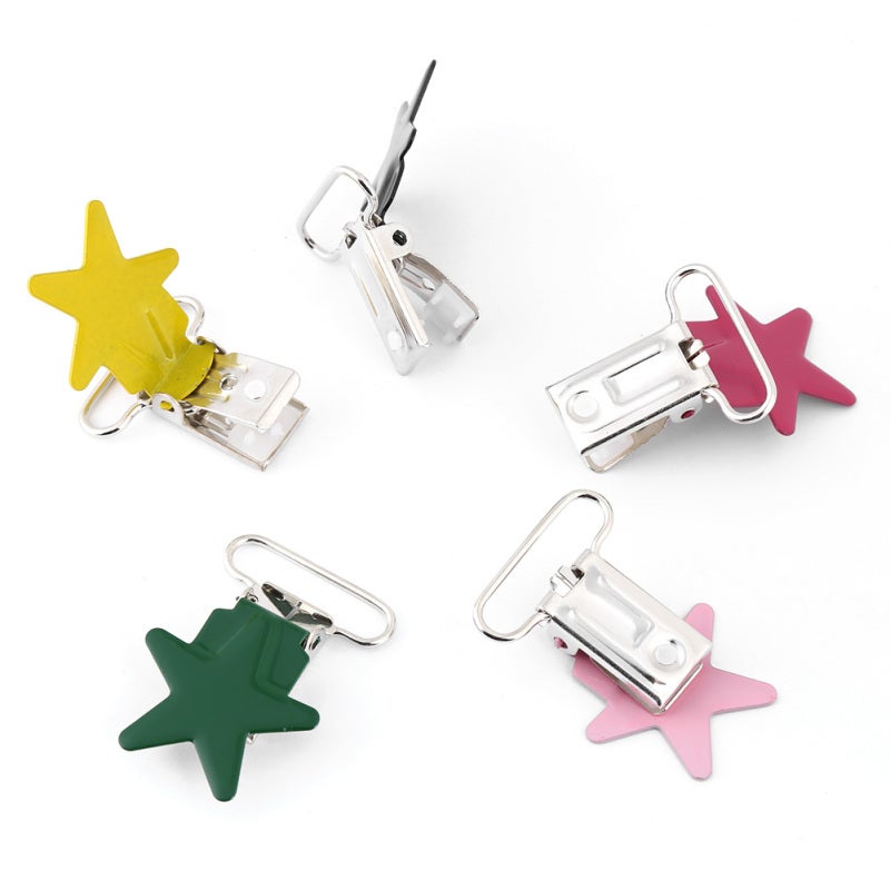 Pacifier Clips: 10Pcs Multi-color Quality Metal - Sturdy Durable Round Clips for Baby Accessories Diy Supplies - Image 5
