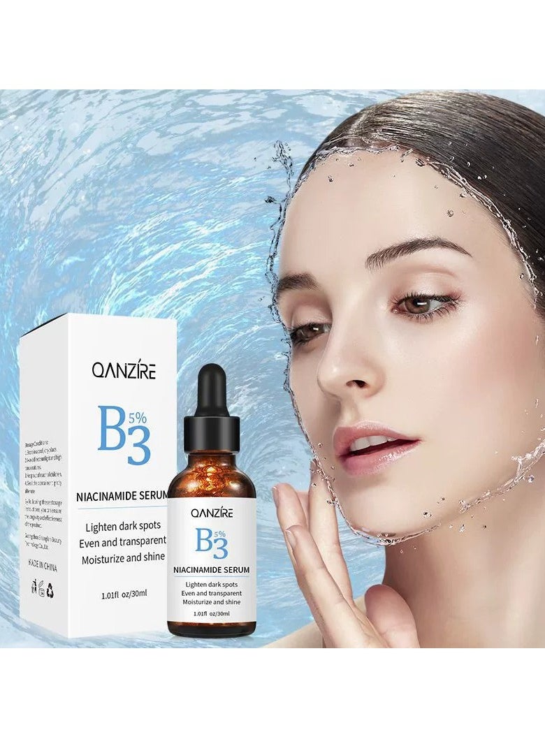 QANZIRE - Vitamin B3 Niacinamide Serum, Niacinamide Face Serum for Women & Men, Skin Brightening Serum Face Care, Anti Aging Serum for Face, Dark Spot Remover Serum, Hydrating Serum, Even Skin Tone 30ml - Image 1