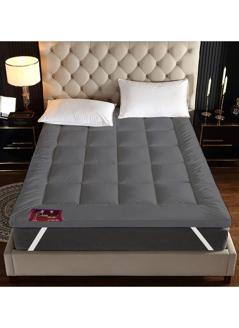 Full Mattress Pad / Cotton Quilted Fitted Cooling Mattress Topper with Soft Snow Down Alternative Fill, Breathable Mattress Protector