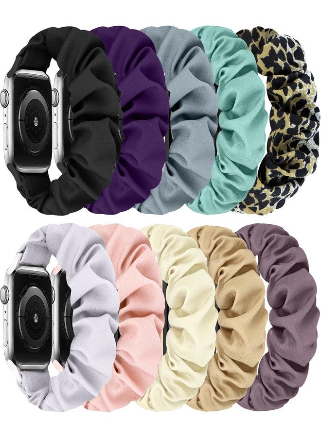 ShuYo Scrunchies Bands Compatible for 40mm 38mm 41mm 42mm 44mm 45mm 46mm 49mm, Soft Nylon Elastic Strap Wristband for iWatch Series 10 9 8 7 6 5 4 3 2 1 SE Ultra - Image 1