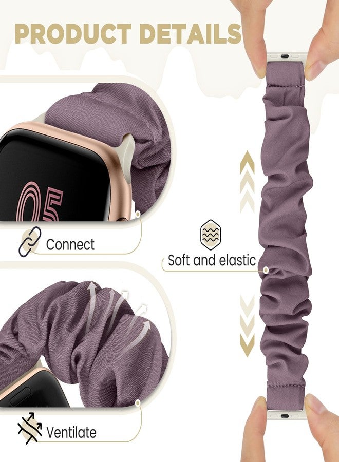 ShuYo Scrunchies Bands Compatible for 40mm 38mm 41mm 42mm 44mm 45mm 46mm 49mm, Soft Nylon Elastic Strap Wristband for iWatch Series 10 9 8 7 6 5 4 3 2 1 SE Ultra - Image 2