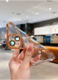 Generic Protective Case For iPhone 11 Pro Max 9D Electroplated Edge Metal Ring Clear PC + TPU Shockproof Case  - Image 4