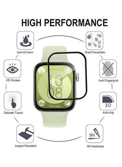 X-level 3 Pcs Huawei Watch Fit 3 Screen Protector HD Clear Scratch-Resistant  Anti-Bubble Wear-Resistant, 3D Full Screen Coverage Case Curved Edge Screen Protector Black  - Image 3