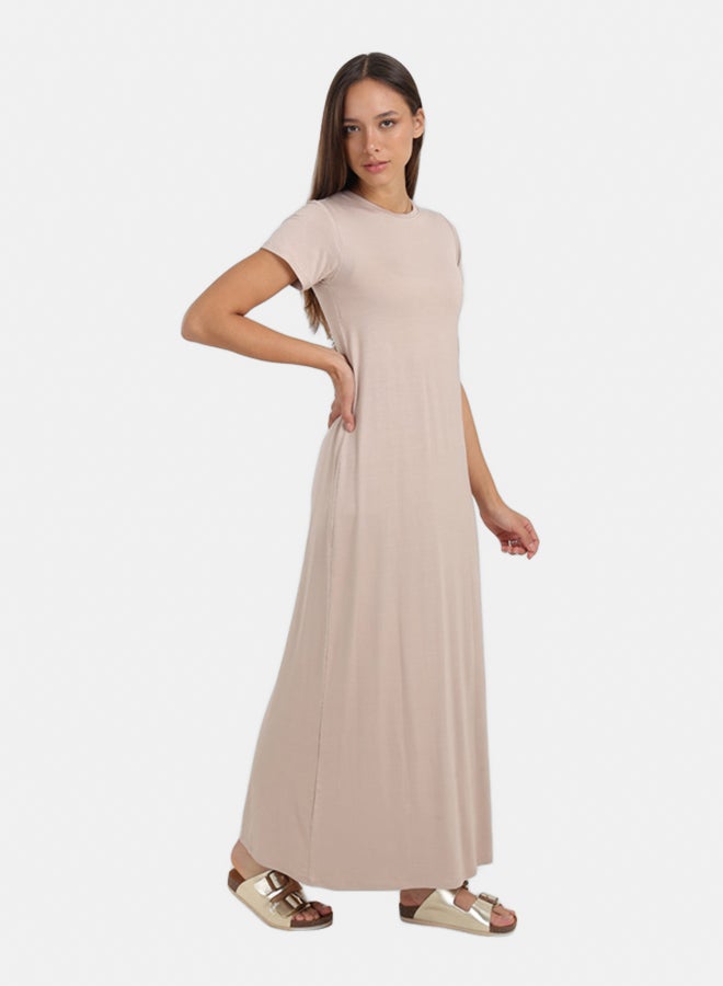 Carina Solid Pattern Midi Dress - Image 5