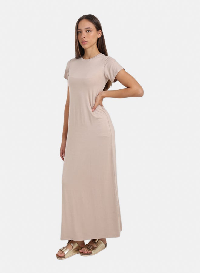 Carina Solid Pattern Midi Dress - Image 2
