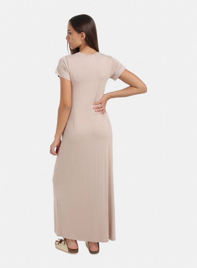 Carina Solid Pattern Midi Dress - Image 3
