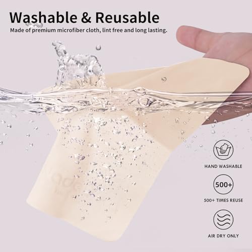 Nadadora Individually Wrapped Assorted Color Premium Microfiber Glasses Cleaning Cloths, 10 Pack, Thickened,Soft Dense for Eyeglasses,Sunglasses,Camera,Jewelry,Phone,Lense,LCD,Reusable Washable,6"X7" - Image 3