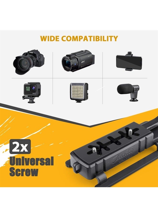 Zeadio Video Action Stabilizing Handle Grip Handheld Stabilizer with Hot-Shoe Mount for Canon Nikon Sony Panasonic Pentax Olympus DSLR Camera Camcorder - Image 4