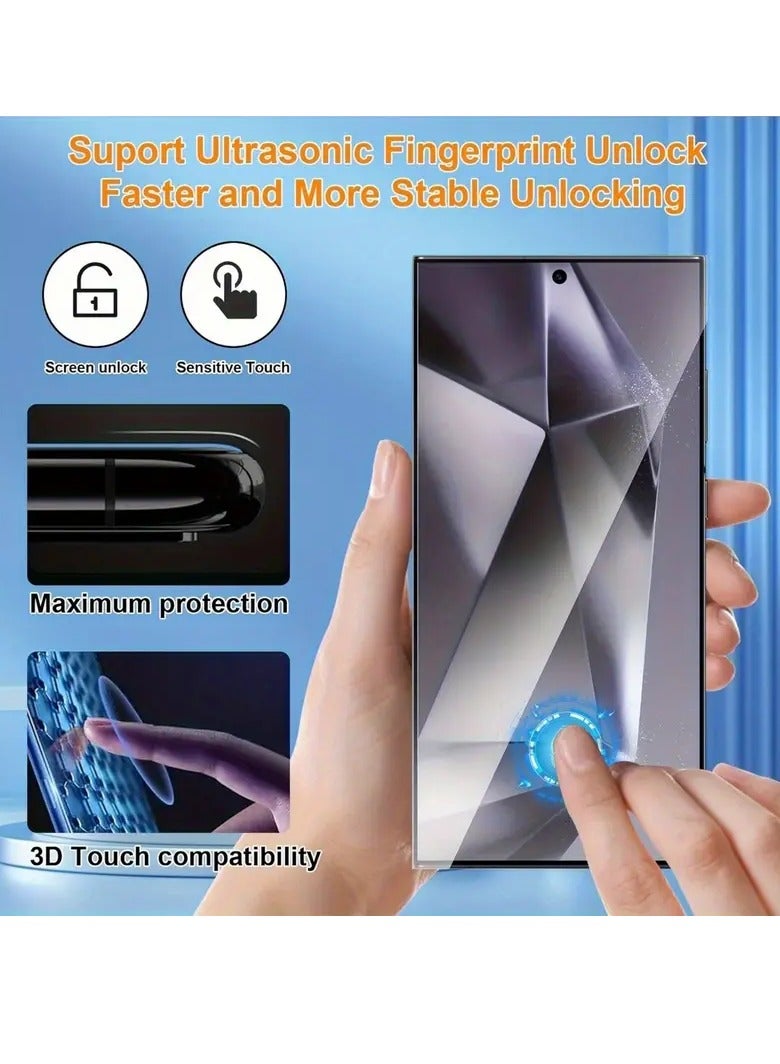 ELTRAZONE 3+3 Pack 9H Tempered Glass Screen & Camera Lens Protectors for Samsung Galaxy S24 Ultra - Image 2