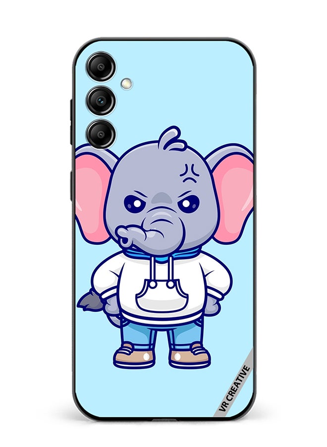 VR CREATIVE Protective Case Cover For Samsung Galaxy A55 Cute Angry Elephant Wearing Hoodie Design Multicolour - Image 1