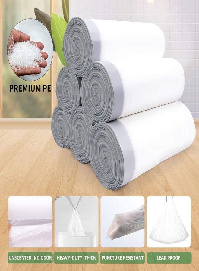 Loveishere 270 Count Heavy-Duty Trash Bags, Compatible with SONGMICS 8-Gallon (30L) Trash Can, Pre-Separated Drawstring Kitchen Garbage Bags, Ideal for Home & Office, 19.9 x 29.1 Inches, 6 Rolls, White - Image 4