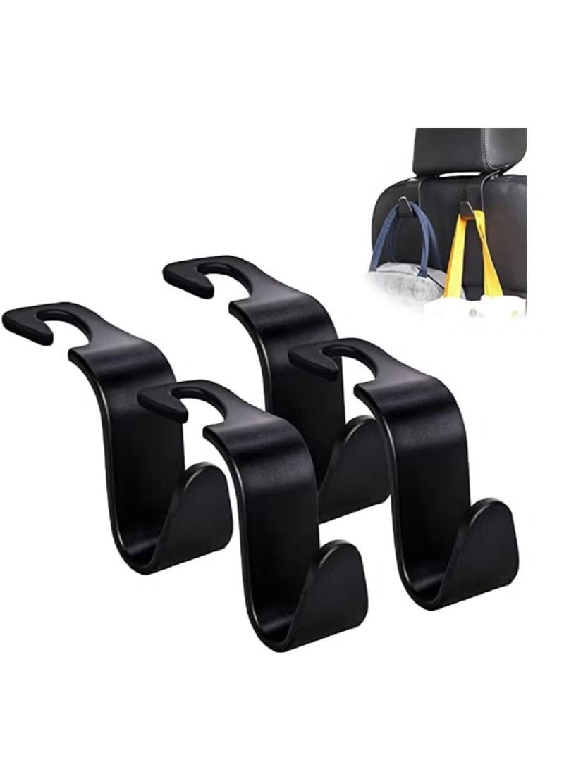 Car Back Seat Organizer Hooks Headrest Hooks 4 Pieces Car Hand Bag Hooks Toy Organizer Hooks For Car - Image 1