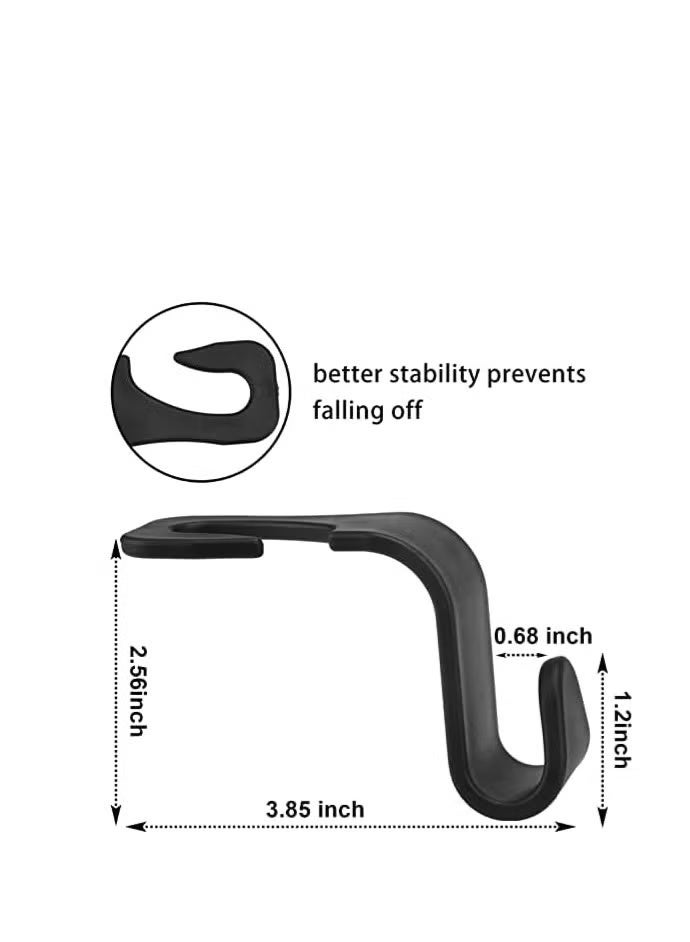 Car Back Seat Organizer Hooks Headrest Hooks 4 Pieces Car Hand Bag Hooks Toy Organizer Hooks For Car - Image 2