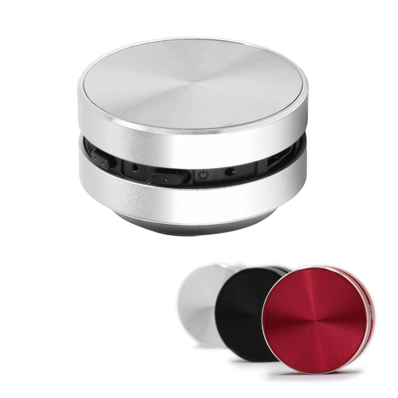 Bewinner Bone Conduction Speakers Ultra Mini, Turn Anythin into A Speaker, Stereo Bass Portable Small Cordless Speaker with Suction Cup for Home Outdoor Travel (Silver) - Image 1