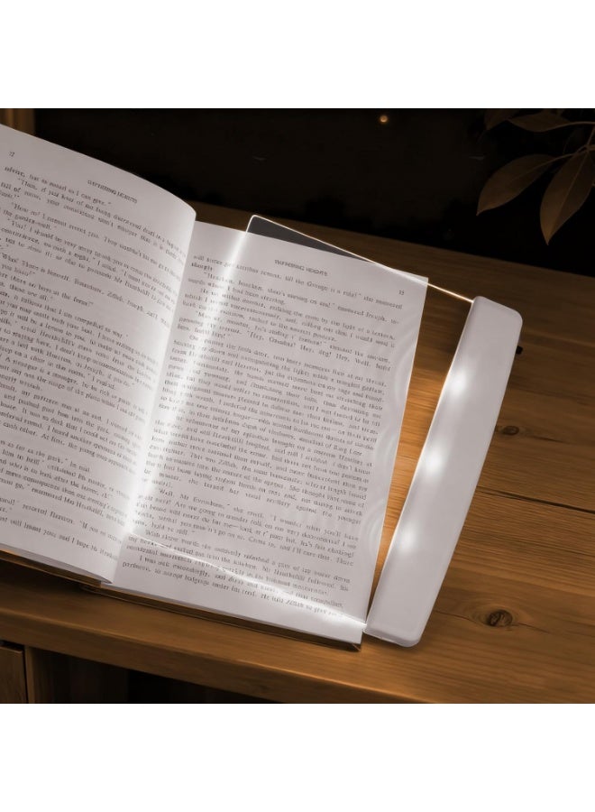 مصابيح القراءة المسطحة، للإطلاق في الليل على السرير، إضاءة صفحات LED واضحة، إضاءة كتاب كاملة مع علامة صفحات، لوحة إضاءة للقراءة، مصباح لوحي لاسلكي، هدايا ممتعة للقراء - Image 1