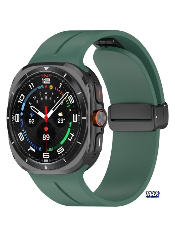 JAJEEK Magnetic Band Compatible with Samsung Galaxy Watch 7 Ultra 2024 – Silicone Sports Strap, D-Buckle Replacement, No Gap Design, Magnetic Closure, Stylish and Comfortable Band for Men & Women - Image 1