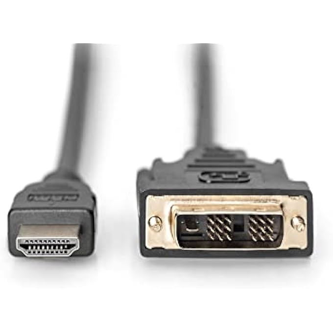 DIGITUS 2 M, HDMI/DVI-D 2 M HDMI DVI-D BLACK – ADAPTERS VIDEO CABLE (HDMI/DVI-D, HDMI, DVI-D, MALE, MALE, NICKEL, BLACK) - Image 3