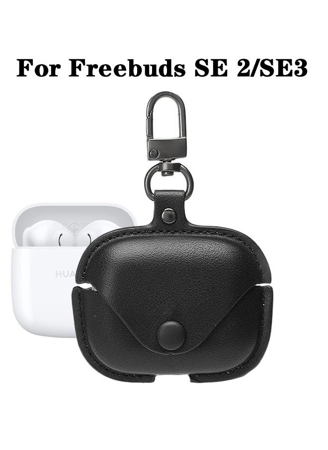 ماركة غير محددة غطاء علبة جلدية واقية لـ Huawei Freebuds SE 2/SE 3 في سماعات الأذن الأسود  - Image 1