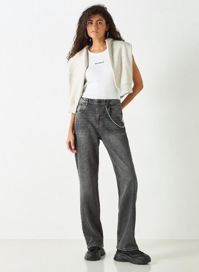 Lee Cooper Straight Fit Jeans with Pockets - Image 2