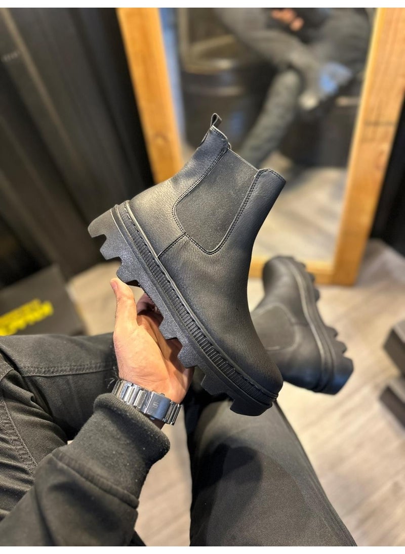 KnACK - High Sole Chelsea Boots 113 Black (Black Sole) - Image 1