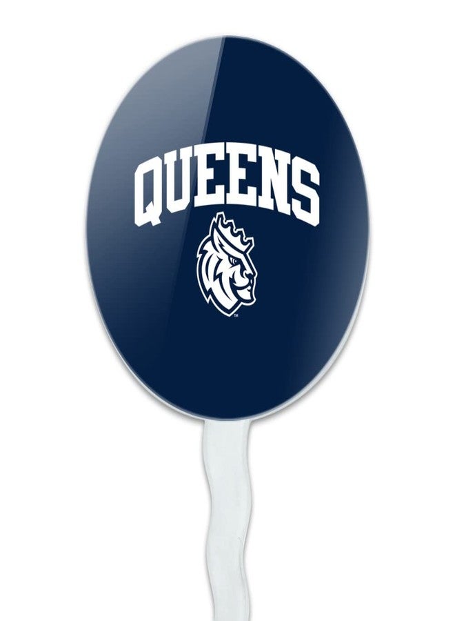 GRAPHICS & MORE Queens University of Charlotte Primary Logo Cupcake Picks Toppers Decoration Set of 6 - Image 2