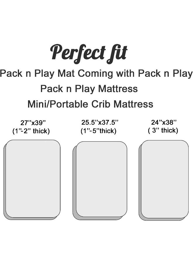 Pro Goleem Pro Goleem Satin Pack n Play Playard Sheet Great for Baby Hair Soft Silk Feeling 27x39 Inch Fitted Portable Mini Crib Sheet Playard Mattress Cover Unisex Black Gift for Boys and Girls  - Image 4