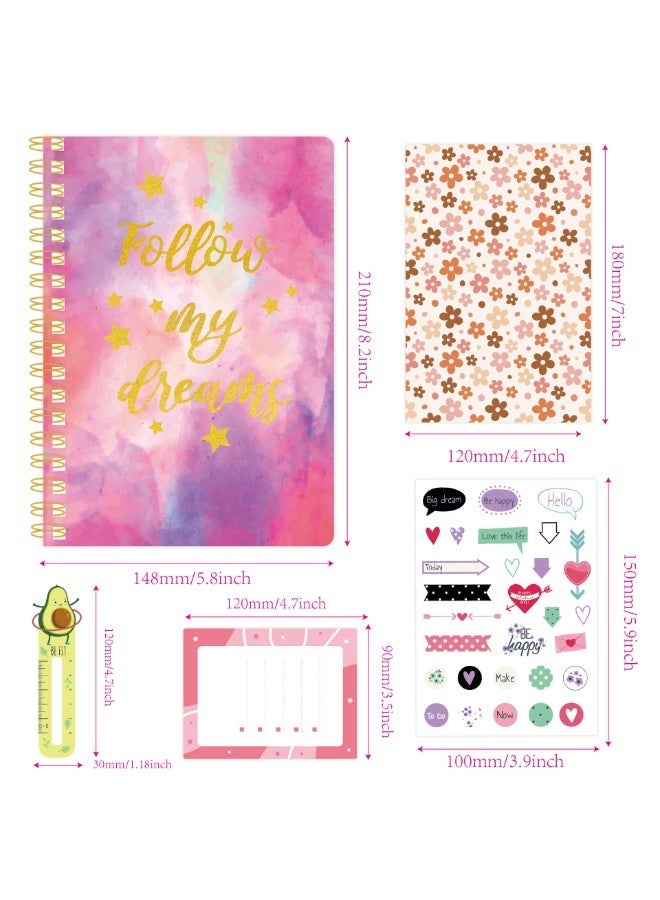 Pink DIY Journal Set for Girls, Kids Diary Gift Box with Scrapbook and Stickers, Birthday Gift - Image 2
