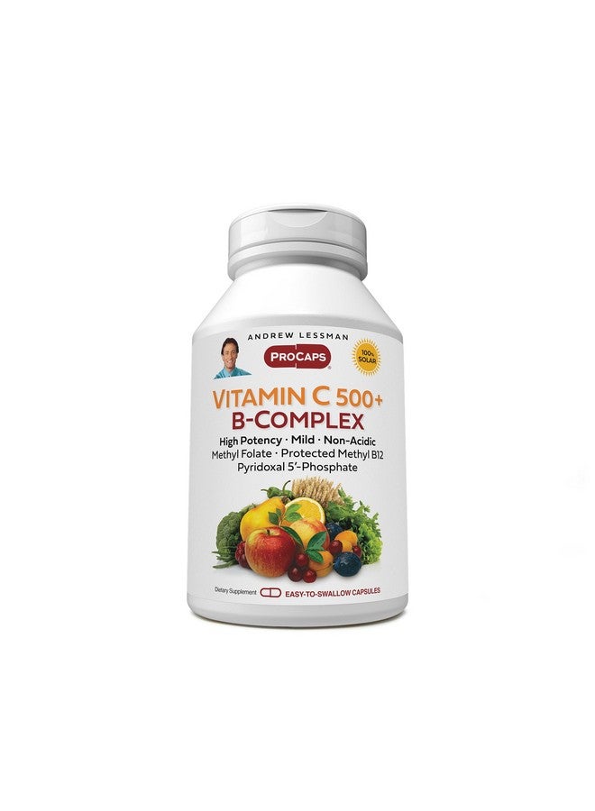 ANDREW LESSMAN Vitamin C 500 Plus B-Complex 180 Capsules - Non-Acidic Vitamin C Plus Citrus Bioflavonoids for Immune System and Anti-Oxidant Support. Easy-to-Swallow Capsules. No Additives - Image 1