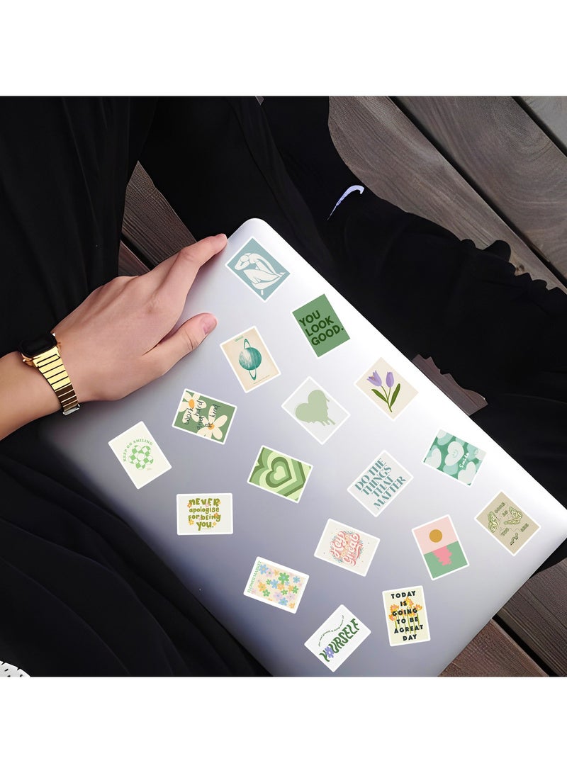 قوس قزح أورينبو 50 قطعة من ملصقات البطاقات البريدية الصغيرة، ملصقات جمالية تحفيزية لسجلات القصاصات، ملصقات بطاقات بريدية مستطيلة مقاومة للماء على شكل زهرة، ملصقات لمجلة الرصاص، دفتر مخطط الكمبيوتر المحمول - Image 4