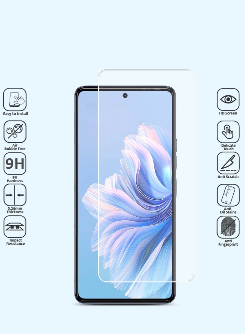 Techie مجموعة حافظة وواقي شاشة لهاتف Tecno Camon 20 Pro 5G 2 في 1 - حافظة شفافة من مادة TPU مع واقي شاشة من الزجاج المقوى عالي الدقة - Image 4