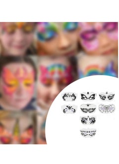 Mordely Face Paint Stencils Carnival Face Stencils for Kids Girls Boys Carnivals Holiday, 8pcs Full Face  - Image 4