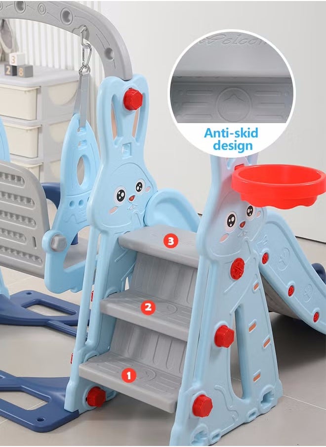 4-In-1 Swing And Slide Set For Indoor, Rabbit 143X140X110cm