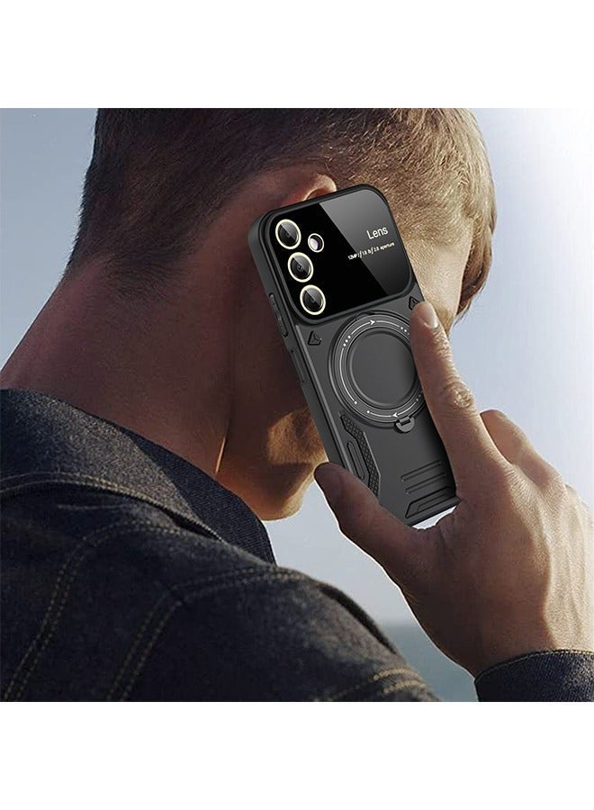 X-level Samsung Galaxy A15 5G/4G Case Back Cover with Magnetic Stand 360° Rotate Ring and Camera Len Protector [Military Grade Drop Protection] Anti-Scratch Shockproof Phone Accessory - Image 3