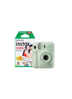 Instax Mini 12 Instant Film Camera With Pack Of 20 Films - Mint Green  - Image 1