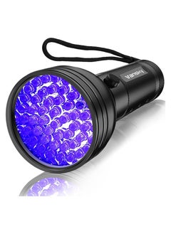 UV Blacklight Flashlight, 51 LEDs 395nm UVC Torch for Detecting Dog Cat Urine Pet Stains Bed Bug