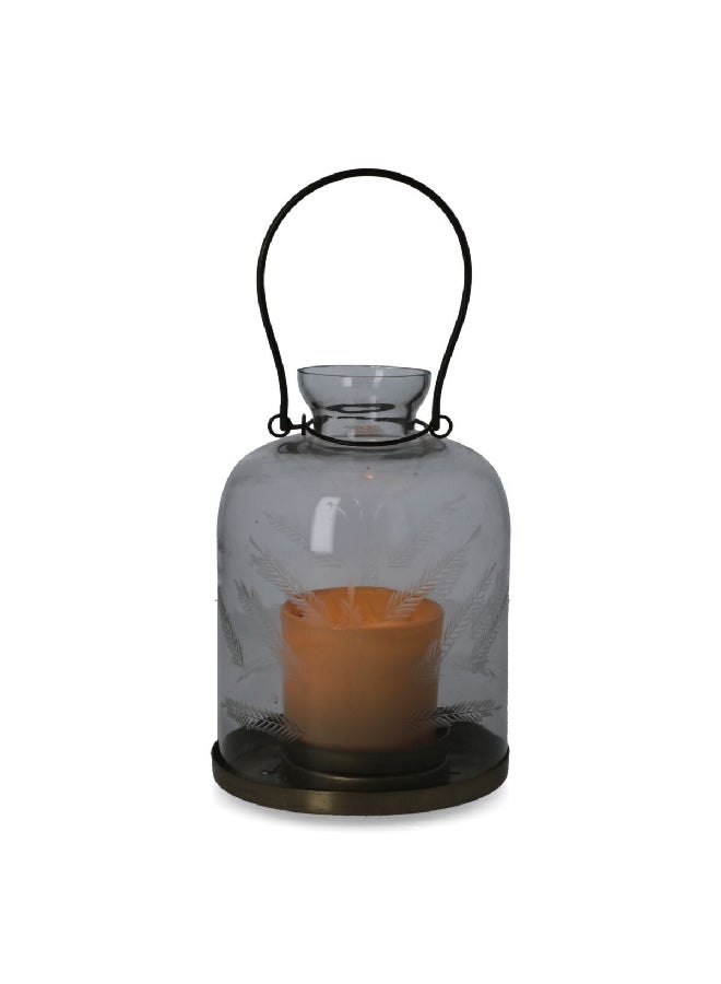 atmosphera Wonder Glass Candle Tea Light Lantern with Handle Clear 17 x 12.5 cm 181406 - Image 2